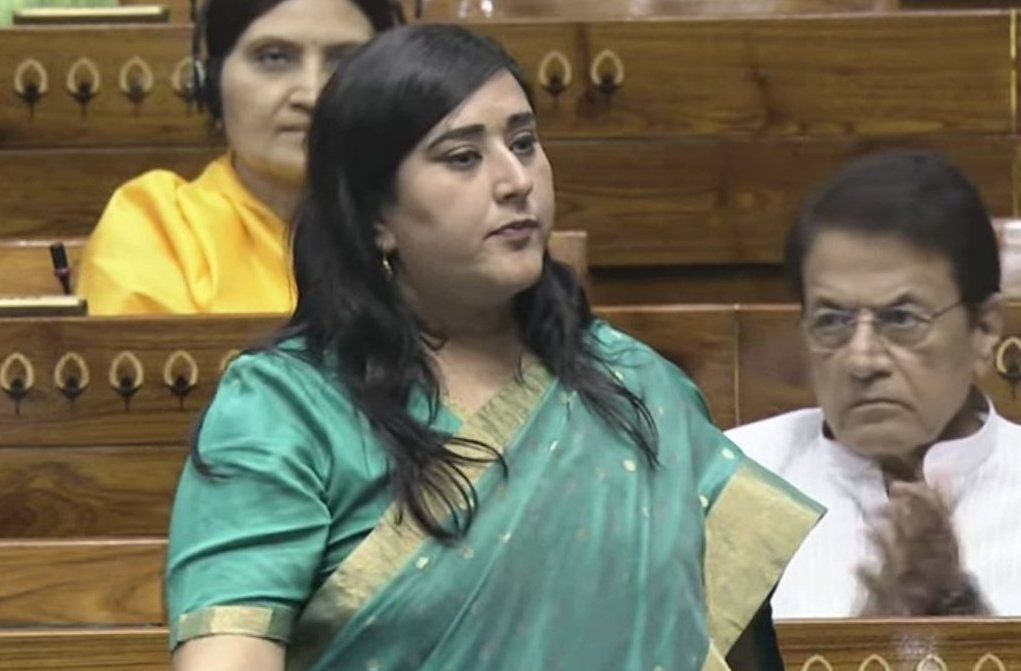 Bansuri Swaraj during Parliamentary discussion