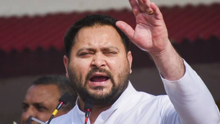 Tejashwi yadav during a camping in bihar.